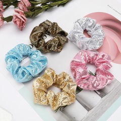 Custom fashion simple personality small dots sequins elastic scrunchies for hair Custom fashion simple personality small dots sequins elastic scrunchies for hair