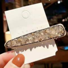 wholesale custom  women girls glitter crystal hair clip hair pins