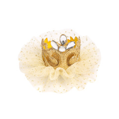 Cheap wholesale 3d crown rhinestone lace hair clip kids girls hairpin