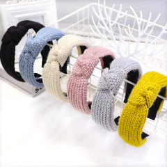 Wholesale Winter Fashion New Hair Accessories Knitting Fabric Knotted hairbands for women headband