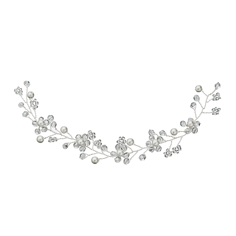 New design Tiaras Wedding pearl Hair Accessories silver crystal bridal Hairbands