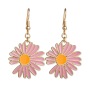 New Design INS Hot Summer small fresh alloy girls sunflower long daisy earrings