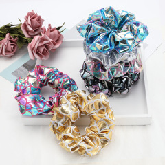 Creative fashion ins style personality scale pattern shiny elastic scrunchy hair ties