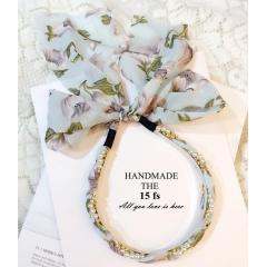 Print strip Cloth Wrapped Bowknot wedding headwear hair Accessories women