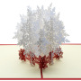 custom Promotional paper craft pop up laser cut handmade 3d gift pop up christmas cards