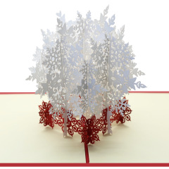 custom Promotional paper craft pop up laser cut handmade 3d gift pop up christmas cards