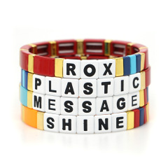 Wholesale Factory Sales Fashion Bohemia Handmade Customized Letter Enamel Bracelets Wholesale Factory Sales Fashion Bohemia Handmade Customized Letter Enamel Bracelets