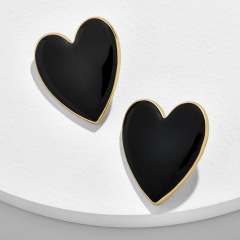 New fashion earring accessories beautiful alloy oil drip heart studs earring for women New fashion earring accessories beautiful alloy oil drip heart studs earring for women