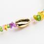 Summer beach fashion jewelry colorful alloy resin shell necklaces for women