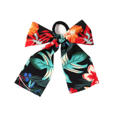 2020 summer fashion girls elastic long ribbon bowknot hair bands for women