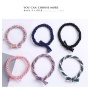 Wholesale traceless korean high elastic hair tie color matching hand-knotted knot hair tie rope Wholesale traceless korean high elastic hair tie color matching hand-knotted knot hair tie rope