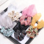 Wholesale Stylish Ins Super Fairy Girl Printed Long Ribbon Hair Scrunchies
