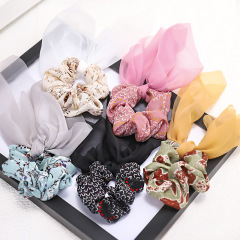 Wholesale Stylish Ins Super Fairy Girl Printed Long Ribbon Hair Scrunchies Wholesale Stylish Ins Super Fairy Girl Printed Long Ribbon Hair Scrunchies