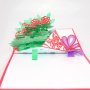 OEM christmas birthday gift laser cut handmade 3d pop up card football stadium