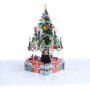 OEM amazon new laser cut handmade tree christmas 3d pop up card