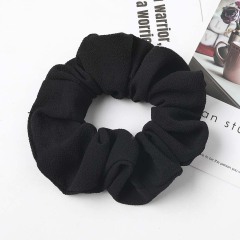 New high-end European and American solid color girls elastic scrunchies hair ties