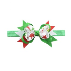 Swallowtail bubble flower christmas snowman christmas ribbon hair bow children head band for baby girl