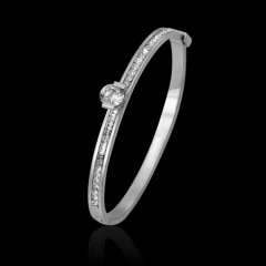 Europe Stylish Ladies Woman Diamond Stainless Steel Rose Gold Ring