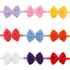 2020 Korean multi colorful elastic lace bow knot hair band girls hair accessories 2020 Korean multi colorful elastic lace bow knot hair band girls hair accessories