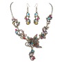 European and American bride exaggerated colorful alloy rhinestones jewelry sets for women European and American bride exaggerated colorful alloy rhinestones jewelry sets for women