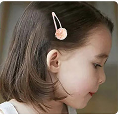 8pcs pink baby girls 3d flower metal hair accessories bb clip hairpin