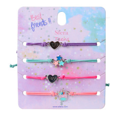 4pcs/set Handmade promotional elastic cord cartoon stars friendship bracelet 4pcs/set Handmade promotional elastic cord cartoon stars friendship bracelet