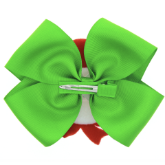 Adorable child Christmas hairpin clips multi-colored knot girls kids hair accessories