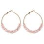 Fashion Trendy Bohemia Round Women Jewelry Pearl Big Circle Hoop Earrings