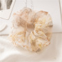 Spring and summer new thin organza yarn psychedelic color oversized hair scrunchies