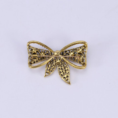 2020 Elegant Vintage wedding brooches Stone Colorful Women Fringe Crystal Brooch Bow brooch pin rhinestone