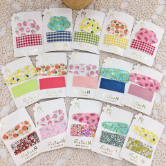 custom cute fruit pattern strawberry watermelon transparent baby kids hair clips for girls
