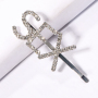 Fashion Custom Women Glitter Colorful Rhinestone Word  Alloy Letters Hairpin