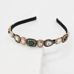 2020 luxury elegant women rhinestone crystal baroque hairbands for girls