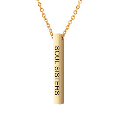 personalized amazon women laser engrave content silver gold vertical stainless steel bar necklace personalized amazon women laser engrave content silver gold vertical stainless steel bar necklace