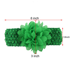 Colorful winter knitted baby accessories 3d flower hair band headbands