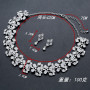 Rhinestone crystal Party korea Necklace Earrings Bridal wedding jewelry set