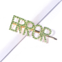 wholesale fashion wedding bridal colorful crystal letter hair pins for women