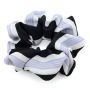 Wholesale Bulk Custom Women Elastic Two-color striped fabric Hair Scrunchie for girls