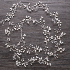 Fashion 1M pearl metal silver jewelry hair accessories Wedding Bridal Headbands