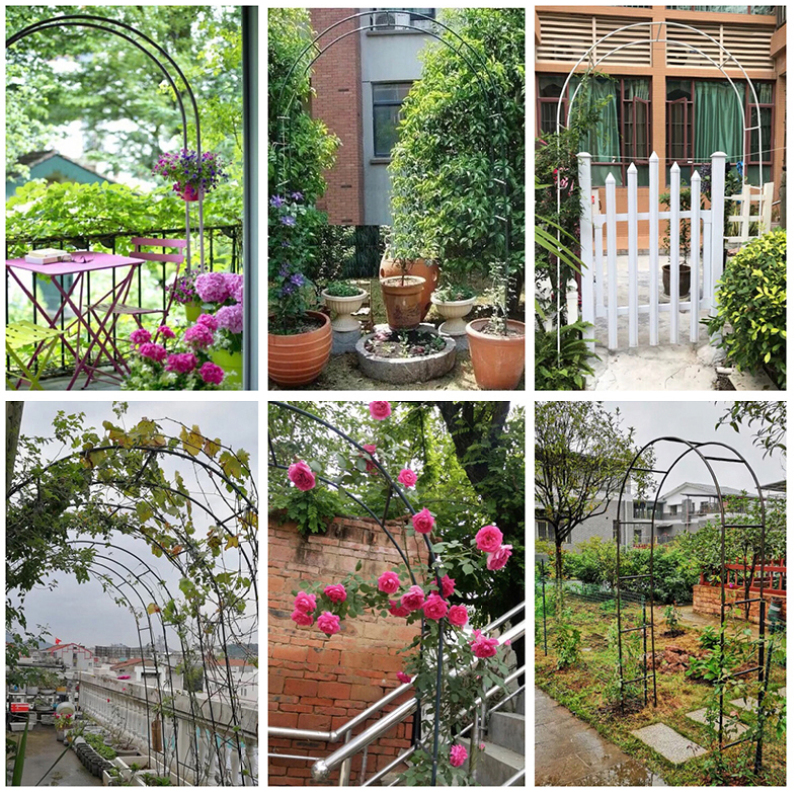 Cheap round garden metal artificial flower arch for wedding decoration