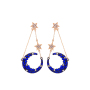 2019 Wholesale lovely silver gold half shape sailor moon star earring