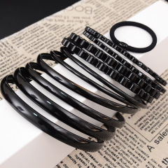 Women men Protection Resin sport unisex spring Wavy Metal Hair Hoop Band