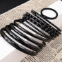 Women men Protection Resin sport unisex spring Wavy Metal Hair Hoop Band