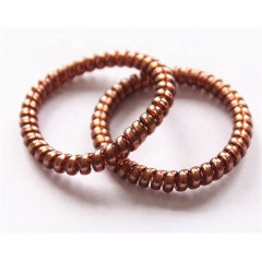 Gold and silver elastic cord for hair ties rubber band bracelet telephone wire hair tie