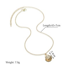 Customized wholesale shell jewelry for women fashion design big shell necklace