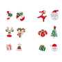 Wholesale fashion women combination alloy paint Christmas stud earrings sets
