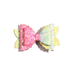 Best selling butterfly hairpin party hair accessory girl sequin bow bling hair clips
