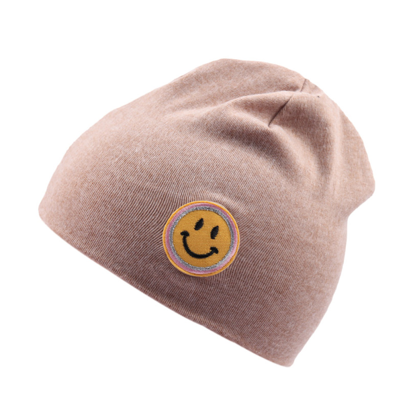Wholesale embroidered logo emoji beanie unisex winter kinted hats