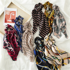 8 pcs Hair girl Scrunchies Stain Elastic Hair Bands Bowknot Women Hair Ties Ponytail Holder Silk Scrunchy