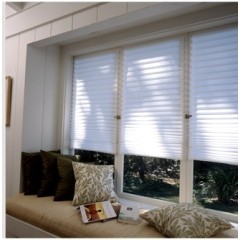 custom pleated temporary paper window shade structures